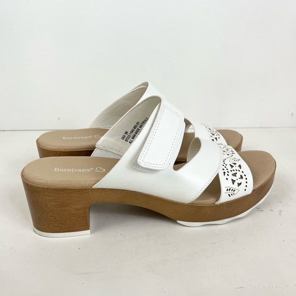 BARETRAPS GIGI White Block Heel Open Toe Adjustable Strap Sandals Women’s Size 9 - Picture 8 of 15